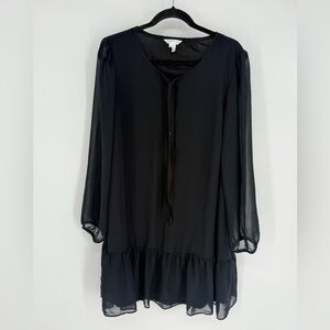 Draper James Black Sheer Blouse